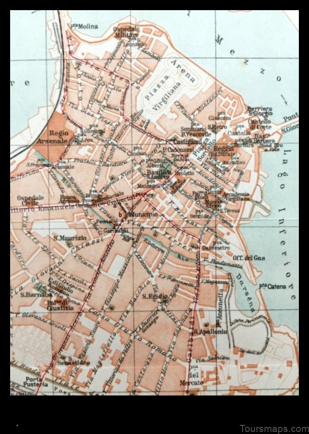 Map of Mantova Italy