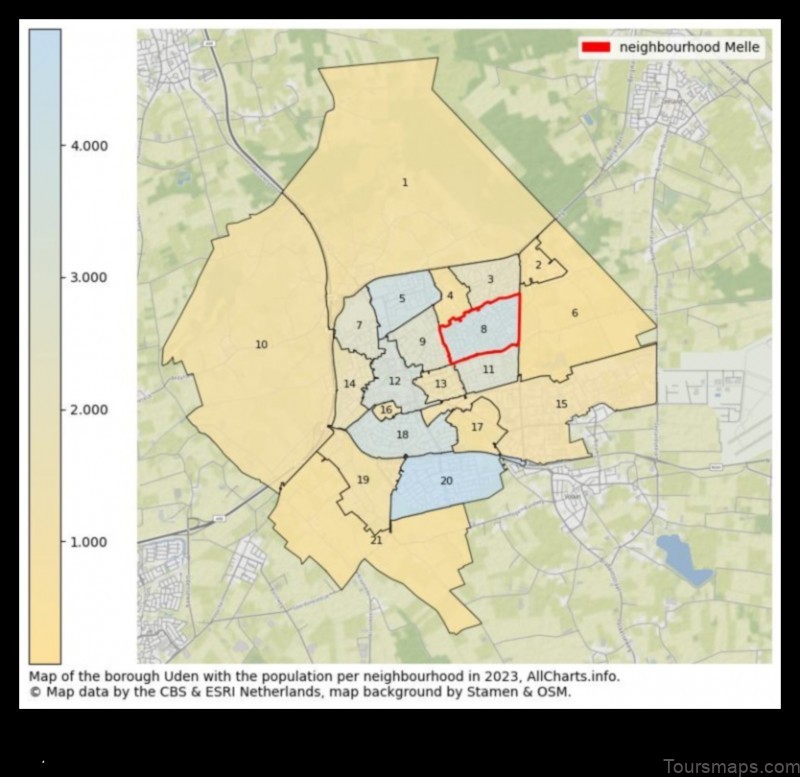 Map of Melle Netherlands