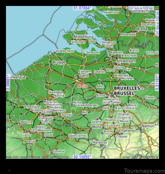 Map of Melle Netherlands
