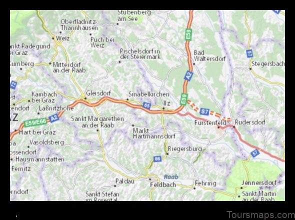 Map of Nestelbach im Ilztal Austria