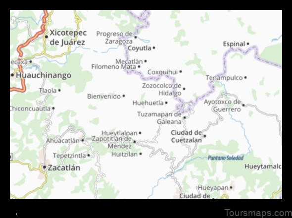 Map of Olintla Mexico