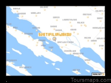 Map of Sveti Filip i Jakov Croatia