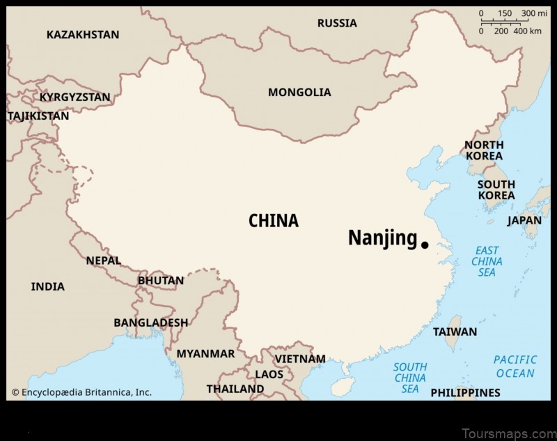 nanbins map and its location in china