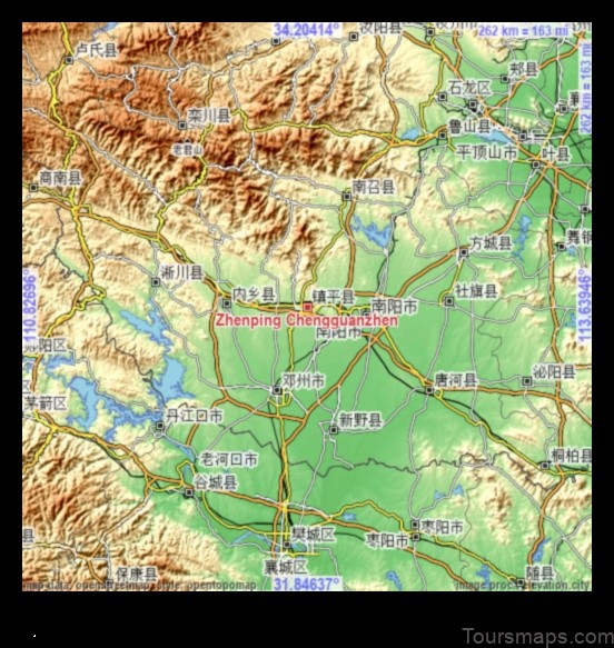 Map of Neixiang Chengguanzhen China