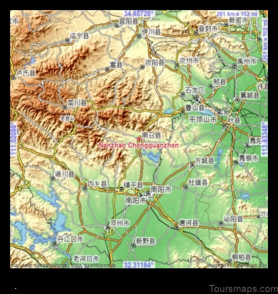 Map of Neixiang Chengguanzhen China