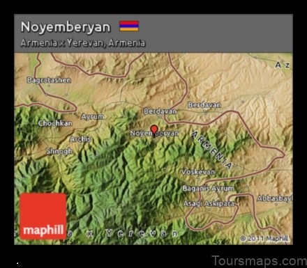 Map of Noyemberyan Armenia