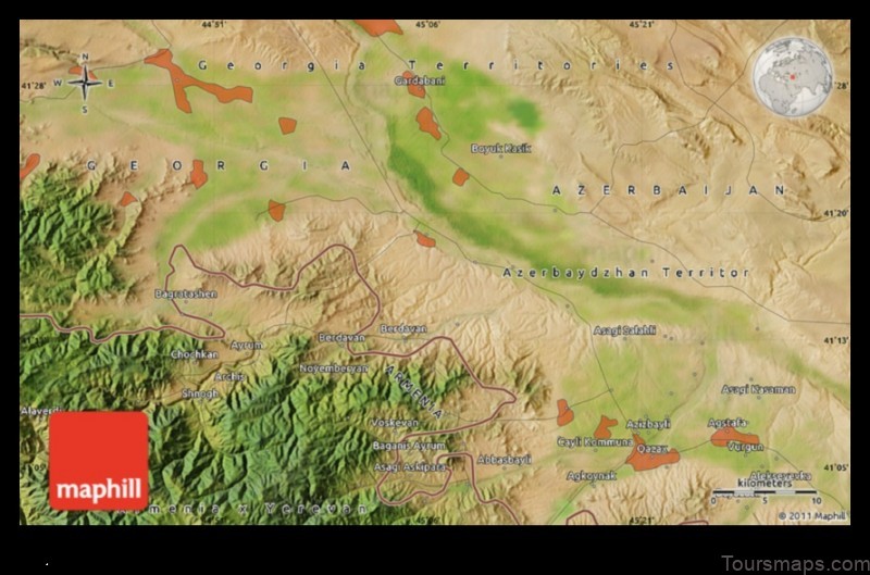 Map of Noyemberyan Armenia