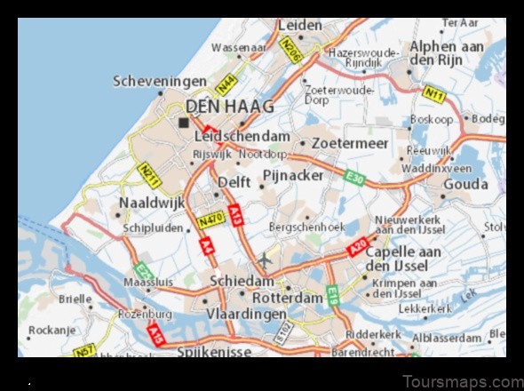Map of Pijnacker Netherlands