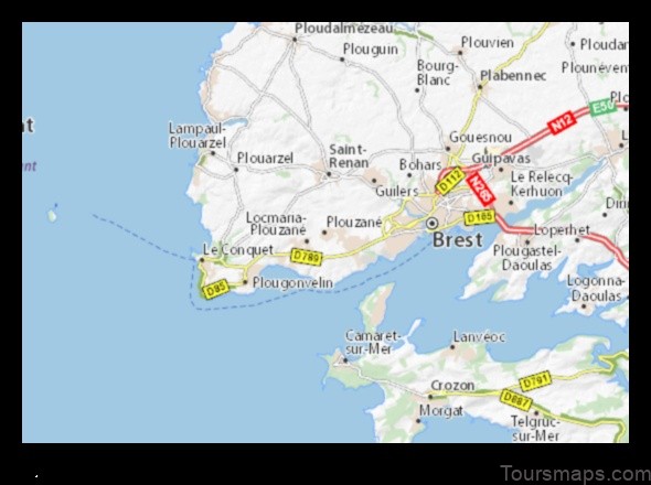 Map of Plouzané France