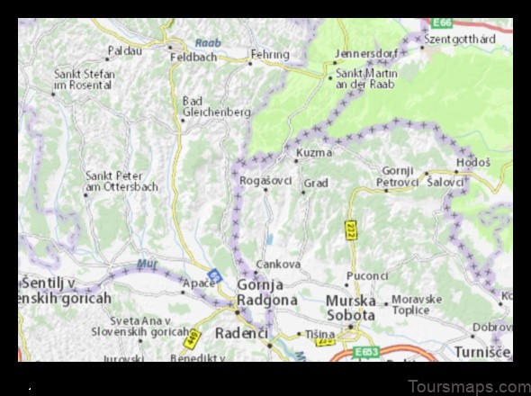 Map of Rogašovci Slovenia