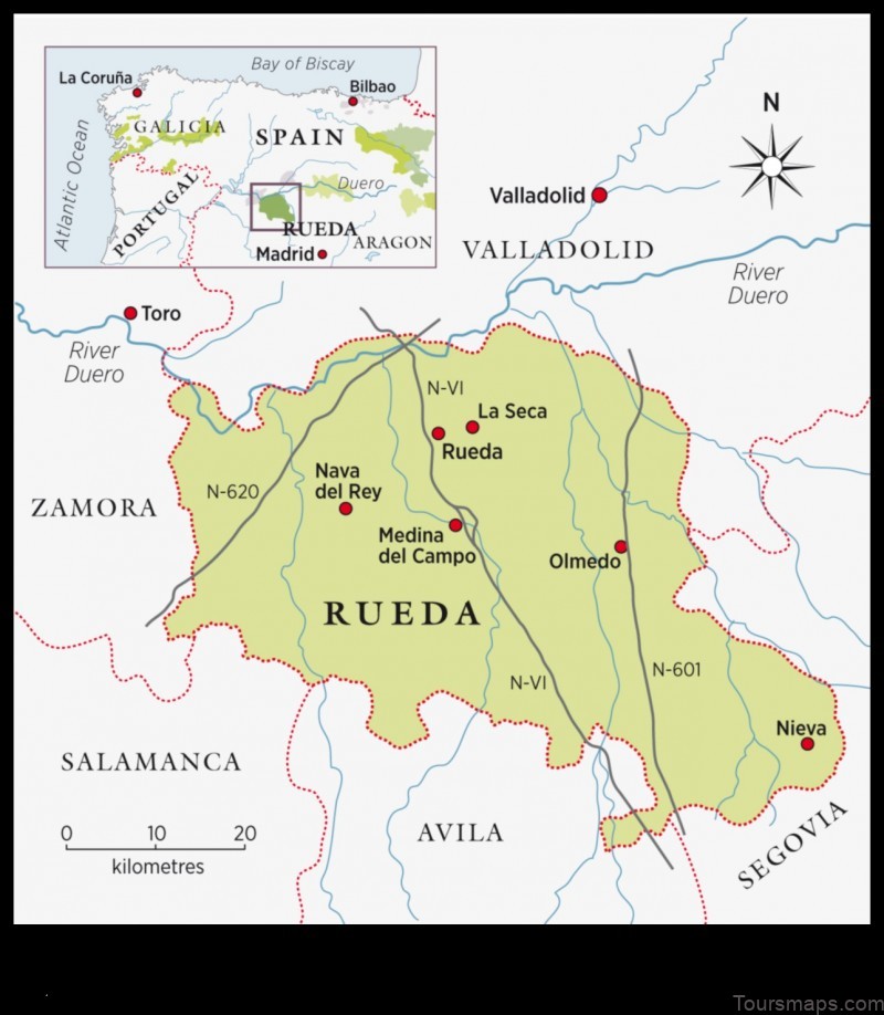 rueda spain a map of the region
