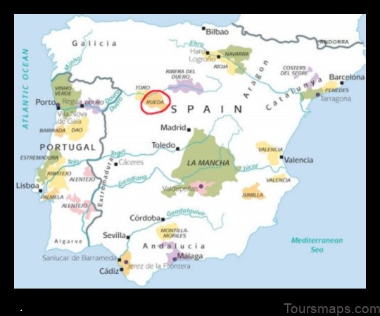 Map of Rueda Spain