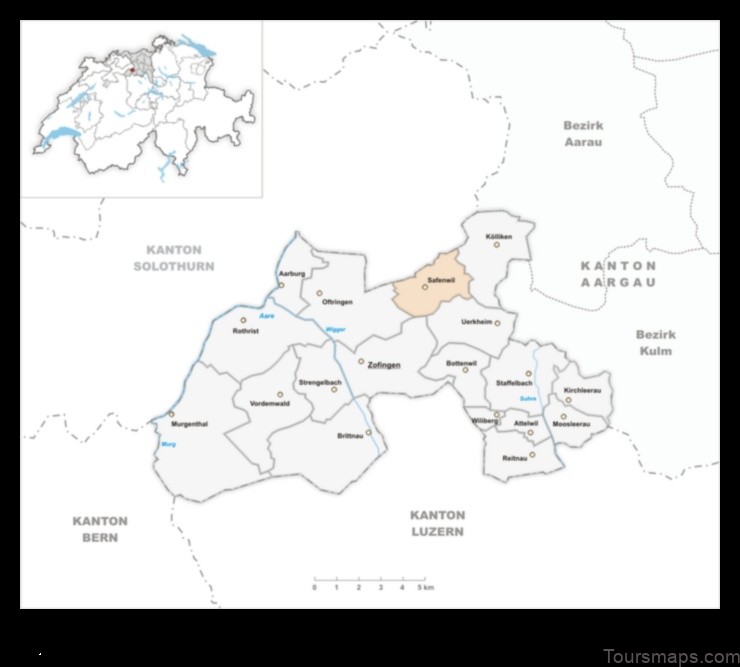Map of Safenwil Switzerland