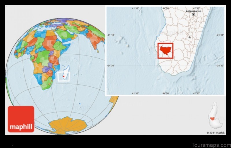 Map of Sakaraha Madagascar