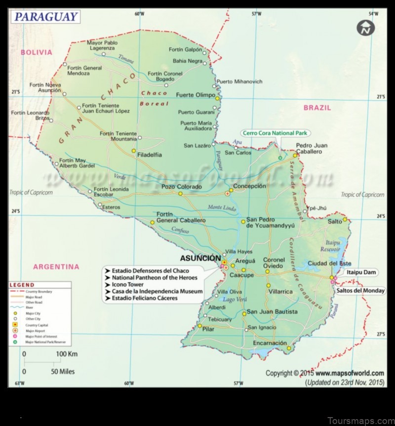 Map of San Antonio Paraguay