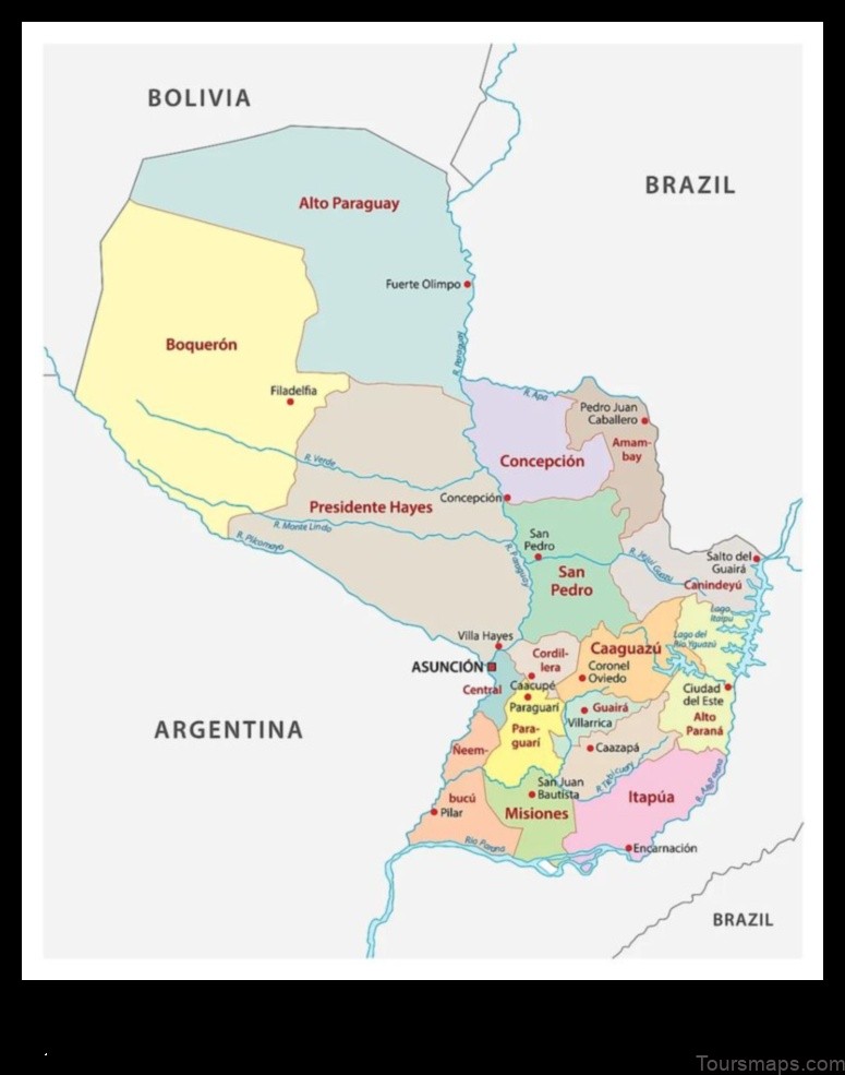 Map of San Antonio Paraguay