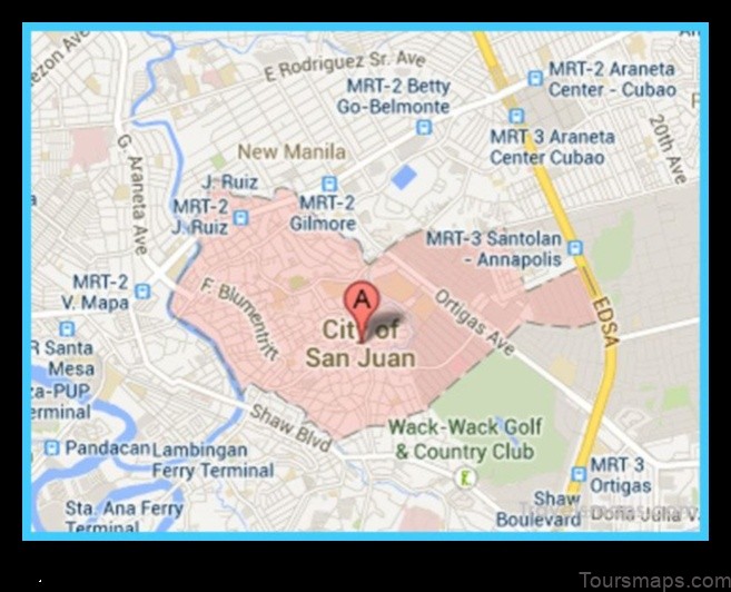 Map of San Juan Philippines