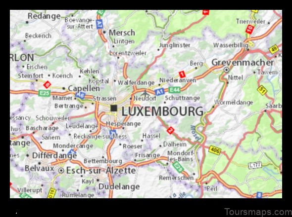 sandweiler luxembourg a detailed map