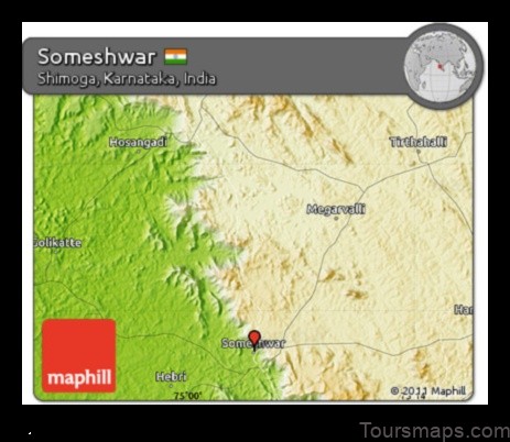 someshwar karnataka a map of the town