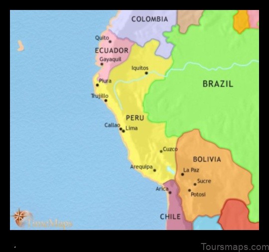 Map of Sucre Peru