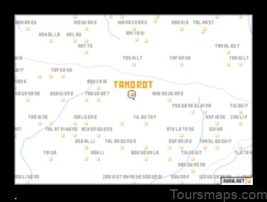 tamorot morocco a map of the town