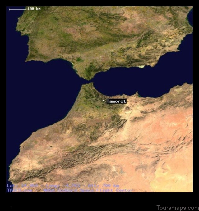Map of Tamorot Morocco