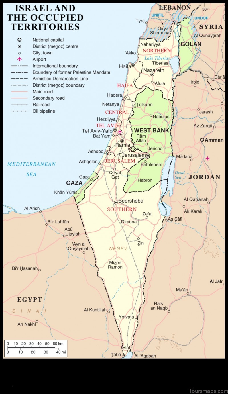 The West Bank and Gaza Strip A Cartographic Overview - ToursMaps.com
