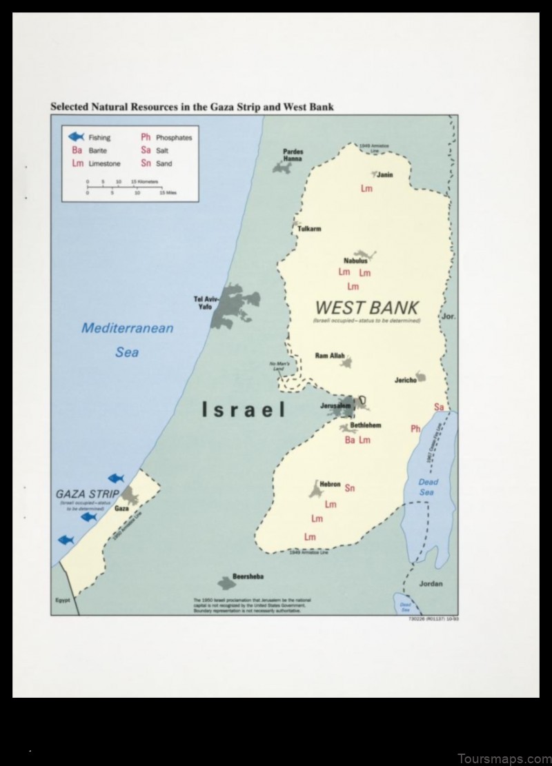 Map of Karney Shomron West Bank and Gaza Strip