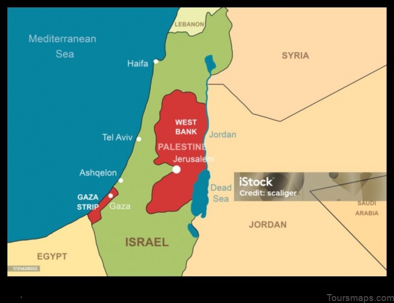 Map of Karney Shomron West Bank and Gaza Strip
