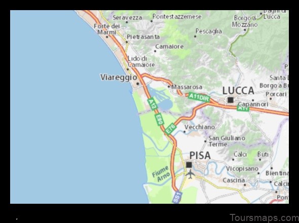 Map of Torre del Lago Puccini Italy