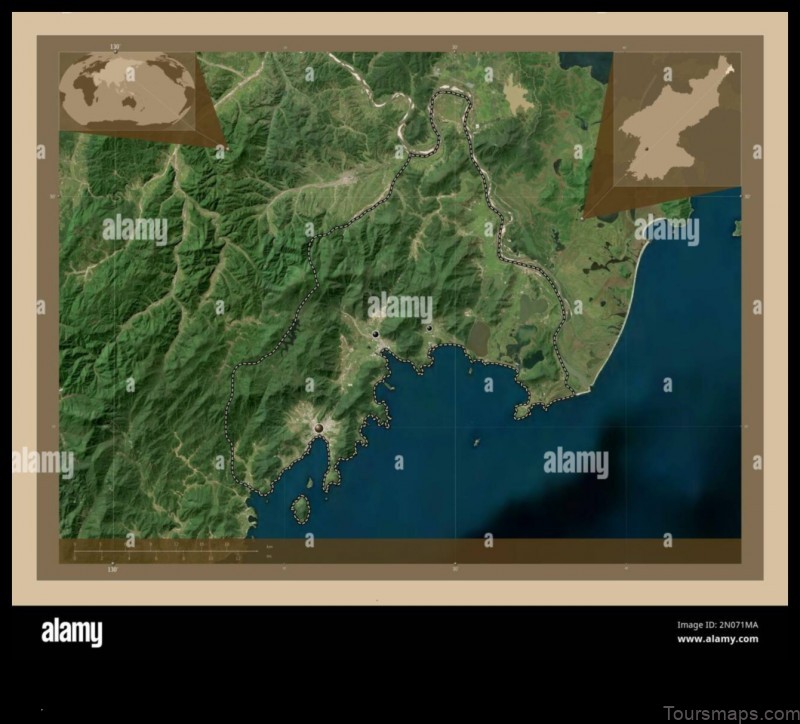 Map of Ungsang-nodongjagu Korea, Dem. People's Rep. of