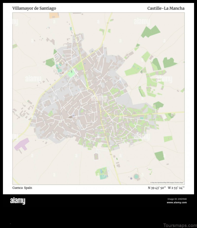 Map of Villamayor de Santiago Spain