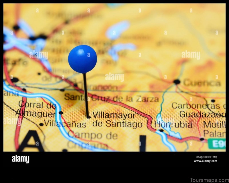 Map of Villamayor de Santiago Spain