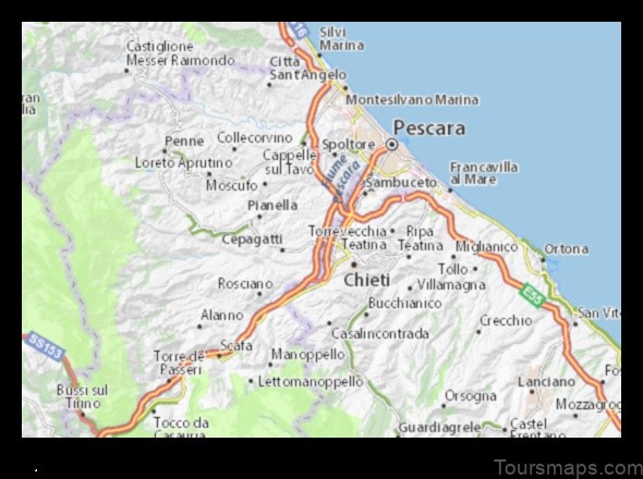 villanova italy a map of the town