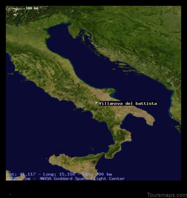 Map of Villanova Italy