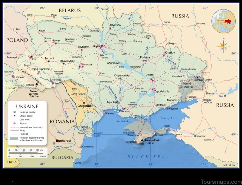 Map of Yarkoye Ukraine