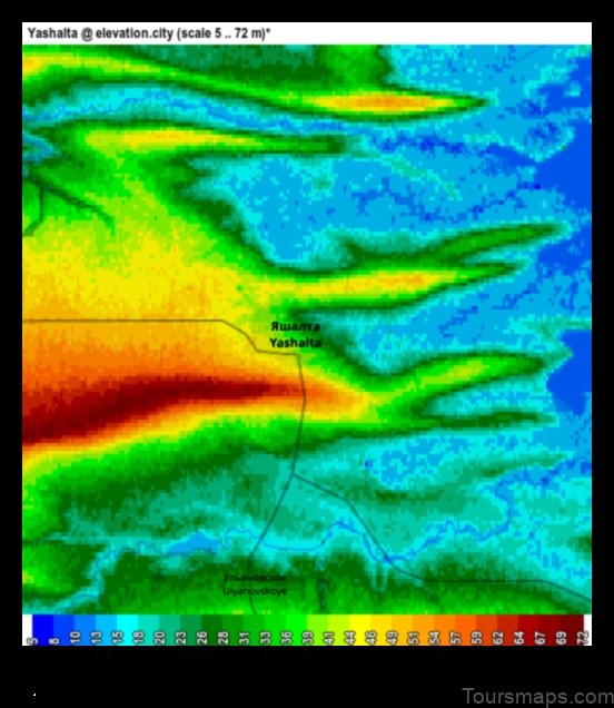 Map of Yashalta Russian Federation