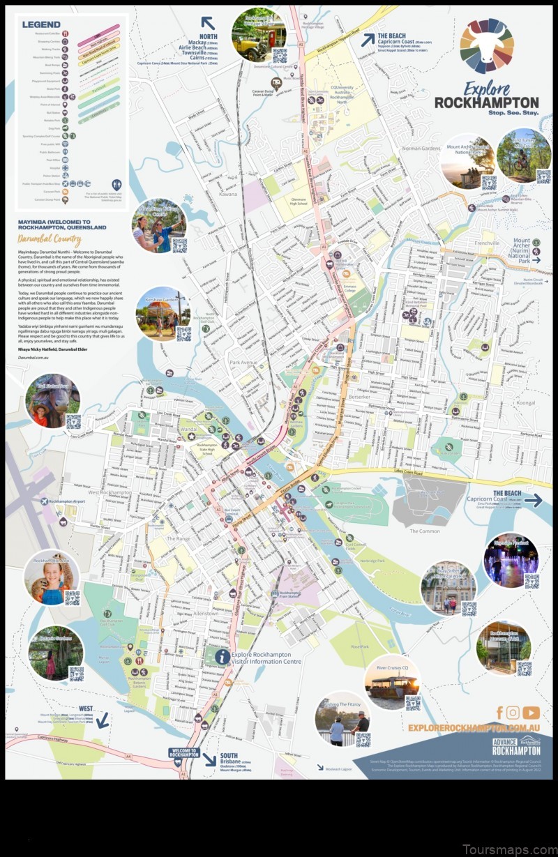 Map of Yeppoon city centre Australia