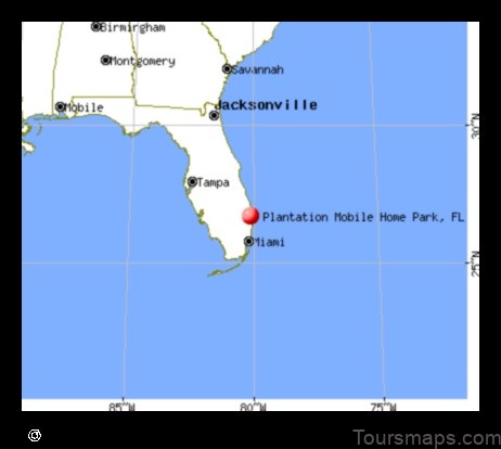 Map of Plantation Mobile Home Park United States