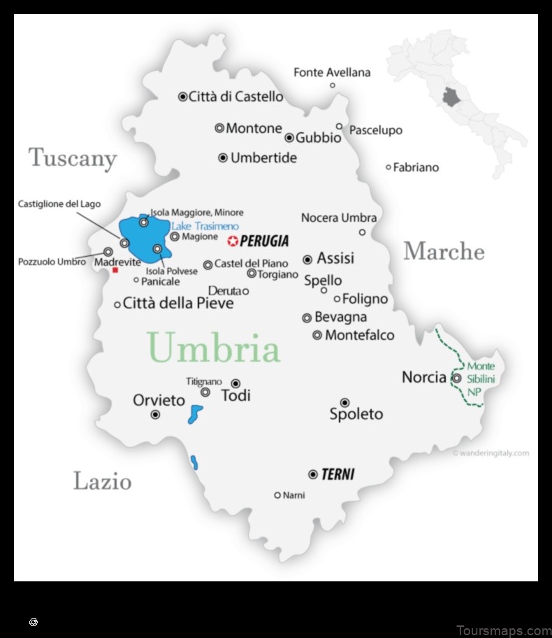 Map of Bagnoregio Italy