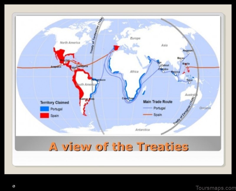 Map of Tordesillas Spain