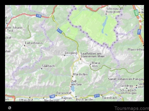 Map of Lenzing Austria