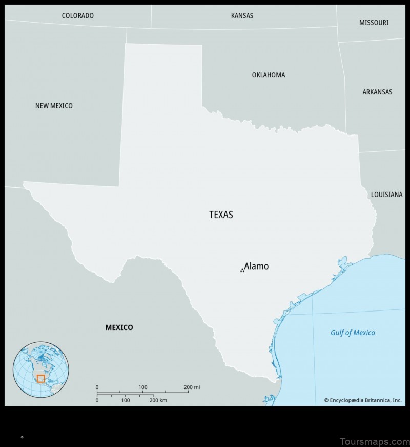 Map of Alamo United States