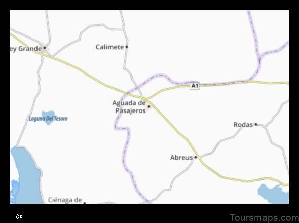 Map of Aguada de Pasajeros Cuba