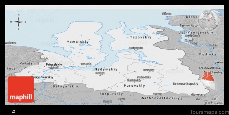 Map of Aksarka Russian Federation