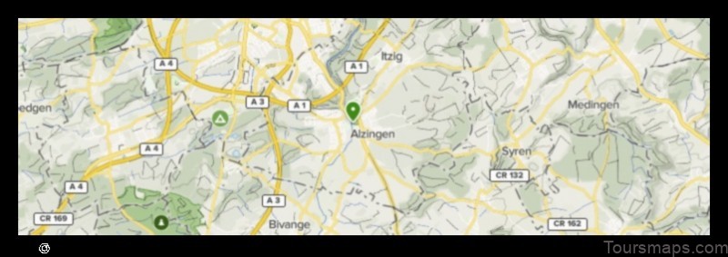 Map of Alzingen Luxembourg