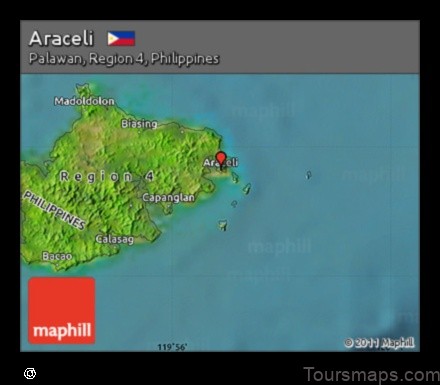 Map of Araceli Philippines