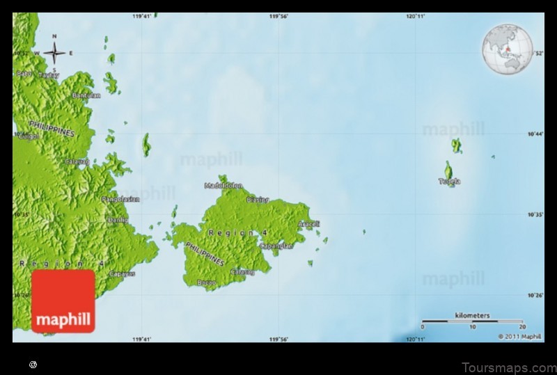 Map of Araceli Philippines