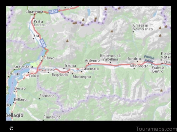 Map of Ardenno Italy