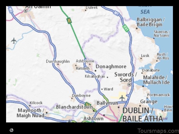 Map of Ashbourne Ireland